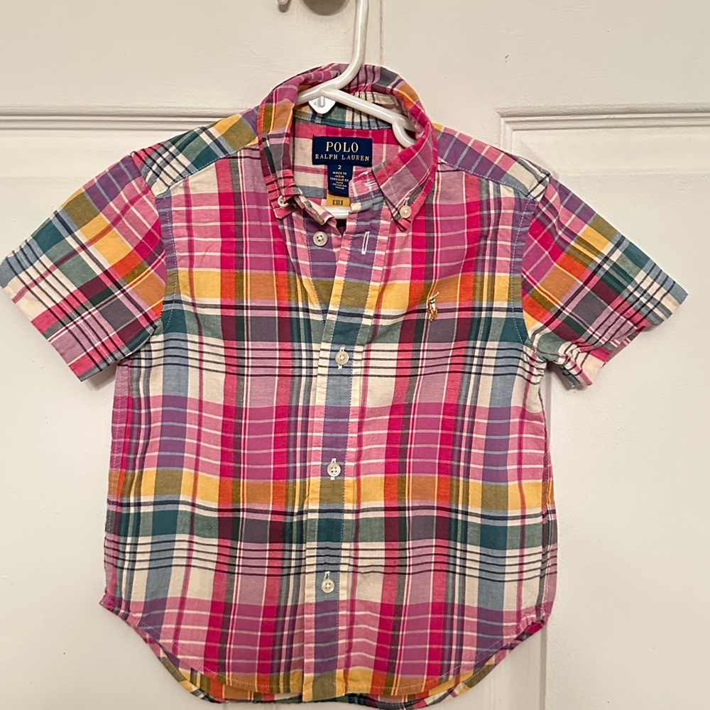 Polo by Ralph Lauren Pink Multi-Color Plaid Button-Down Shirt